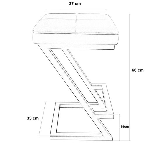Hoker krzesło barowe ZETA LOFT METAL podstawa biała MG33 na Arena.pl