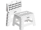 Taboret stołek składany antypoślizgowy krzesło podest 150kg 22cm biały