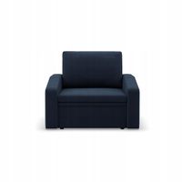 SOFA KANAPA FOTEL ORBIT 80 GRANATOWY Rozkładany Funkcja Spania PLECIONKA