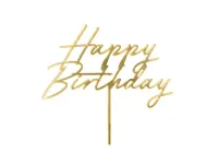 topper akrylowy na tort happy birhday 18x16cm 1szt