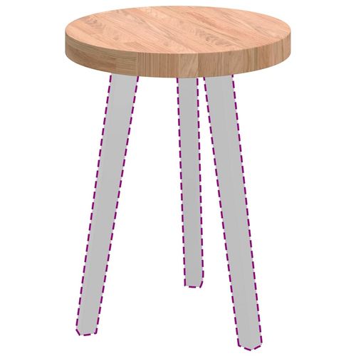 Blat stołu Inny Jasnobrązowy Ø 40 x 4 cm Solidne drewno dębowe na Arena.pl