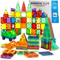 KLOCKI MAGNETYCZNE Duże Magnetic Tiles 3D Konstrukcyjne zestaw XXL 100 el