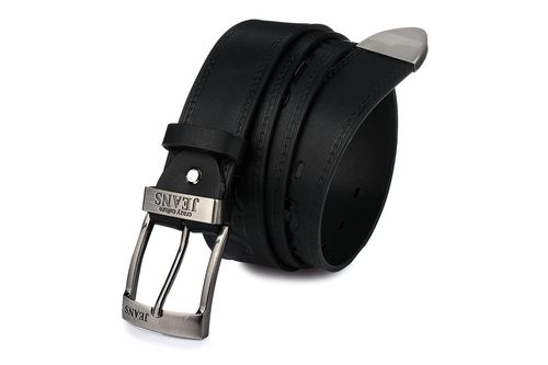 Beltimore męski skórzany pasek szeroki jeans czarny 524 na Arena.pl