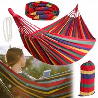 PODWÓJNY HAMAK, HAMAK OUTDOOROWY, HUŚTAWKA OGRODOWA, HAMAK NA ZEWNĄTRZ