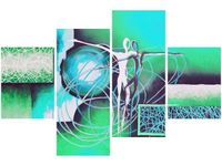 OBRAZ ABSTRAKCYJNY TANIEC ZIELENI