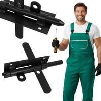 Zasuwa dwustronna czarna RYGIEL RYGIELEK DO BRAMY DRZWI