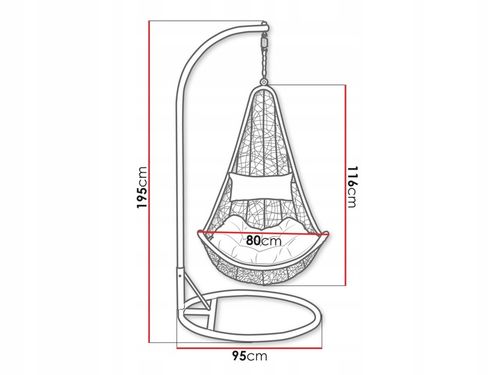 FOTEL WISZĄCY do ogrodu BOHO fotel ogrodowy na Arena.pl