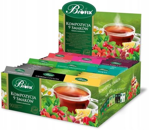 Zestaw herbat w kopertach Bifix 9 smaków 450szt 2g na Arena.pl