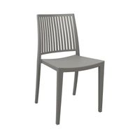Szare krzesło ogrodowe z polipropylenu – nowoczesne, sztaplowane, do kuchni, jadalni, na taras 190G