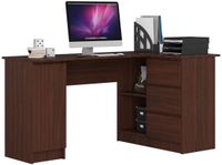 BIURKO NAROŻNE B20 CLP PRAWOSTRONNE WENGE