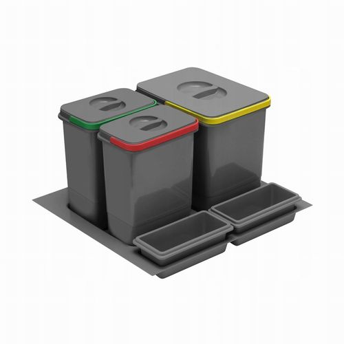 Kosz do segregacji MULTINO do szafki 60cm, 3 pojemniki na Arena.pl