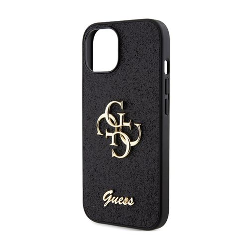 Guess Glitter Script Big 4G - Etui iPhone 15 Plus (czarny) na Arena.pl
