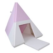 namiot tipi 3w1 - biało-różowy