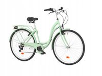 Rower miejski Citybike 7 Biegów 28 cali damski Miętowy