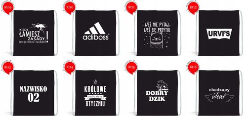 Workoplecak worek TWÓJ napis kolory HIT!!! gadżet na Arena.pl