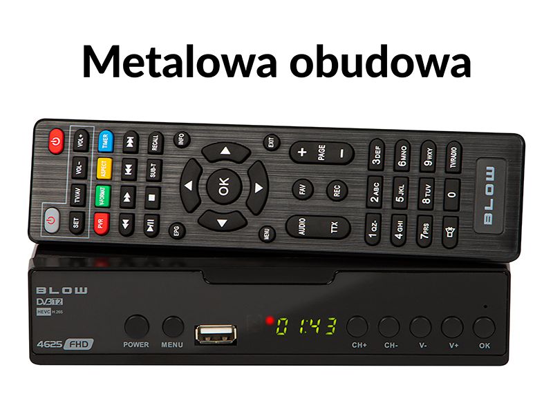 Dekoder tuner DVB-T2 BLOW 4625FHD H.265 V2 zdjęcie 1