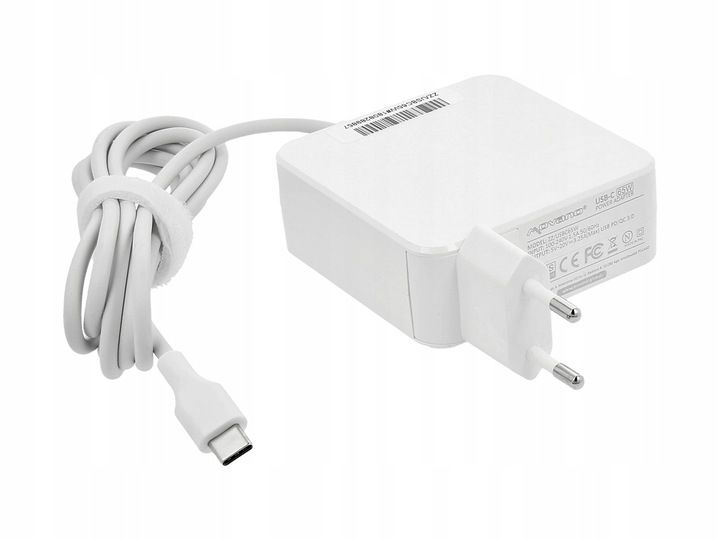 Zasilacz Ładowarka USB-C 65W do laptopa (Biały) zdjęcie 4