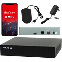 REJESTRATOR MINITORINGU IP DO KAMER 9 KANAŁÓW 8MP APLIKACJA 1xHDD CCTV NVR