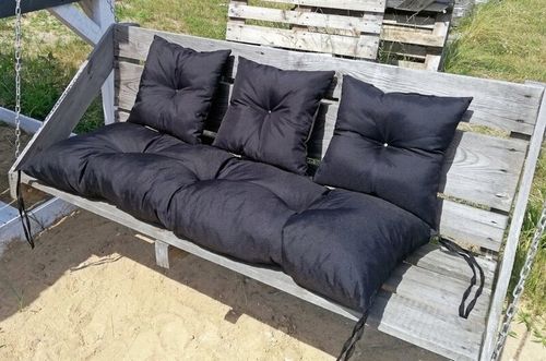 Siedzisko 120x43 + 3 poduszki na ławkę huśtawkę granat na Arena.pl