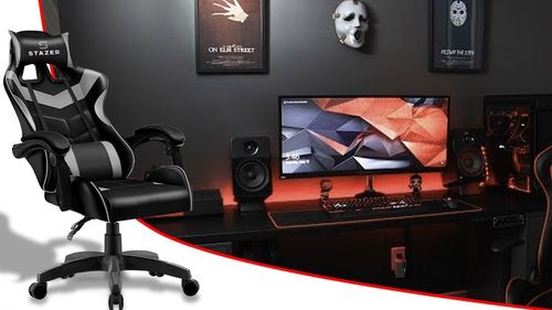 FOTEL KUBEŁKOWY OBROTOWY REGULOWANY GAMINGOWY KRZESŁO GRACZA DO KOMPUTERA na Arena.pl