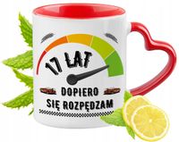 17 Urodziny Czerwony Z Uszkiem W Kształcie Serca Na Prezent