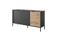 Nowoczesna KOMODA RAW 3d 153 czarny/dąb artisan