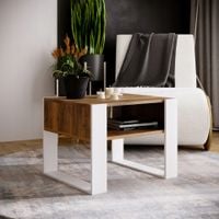 Stolik kawowy ława KARO 65 cm Dąb Lancelot/Biały loft 65x53,6x45
