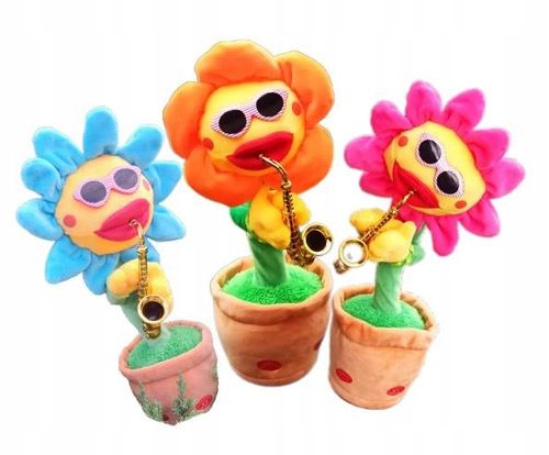 ŚPIEWAJĄCY TAŃCZĄCY KWIATEK z saksofonem SŁONECZNIK JAK KAKTUS na Arena.pl