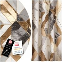 ZASŁONA GOTOWA NA ŻABKI 140x230 ZASŁONY NA TAŚMIE 140x230 geometryczne