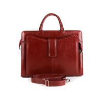 516 Skórzany Damski Kuferek Biznesowy - wiśnia KEMER