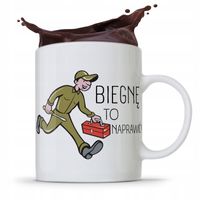 Kubek Prezent Dla Mechanika Biegnę To Naprawić! Z Nadrukiem Ze Zdjęciem