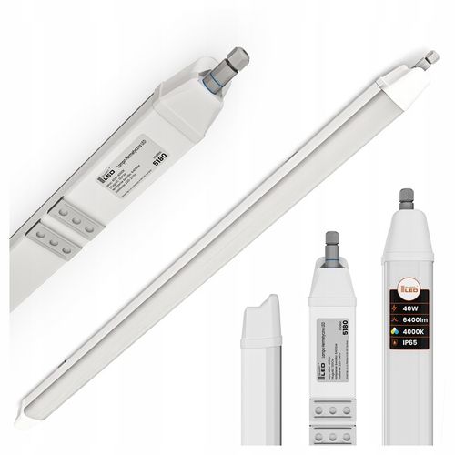 Lampa LED Oprawa Hermetyczna 120cm 40W 6400lm Do Garażu Warsztatu GW3L na Arena.pl