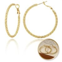 kolczyki koła ze stali szlachetnej platerowane 14k złote kst3335