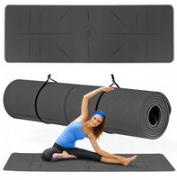 MATA FITNESS do ćwiczeń JOGI gimnastyczna TPE ANTYPOŚLIZGOWA gruba KARIMATA