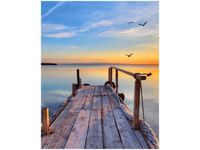 40X50CM DREWNIANY POMOST OBRAZ