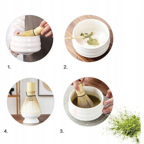 Zestaw prezentowy do herbaty matcha czarka miotełka podstawka łyżeczka na Arena.pl