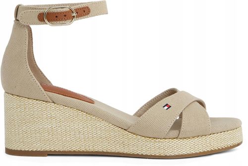 TOMMY HILFIGER ORYGINALNE SANDAŁY KOTURNY SPRZĄCZKA BEŻOWE 40 na Arena.pl