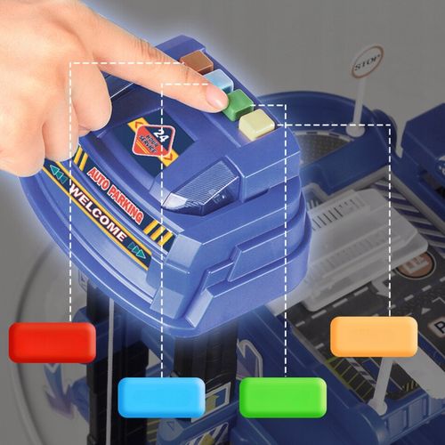 Parking garaż samochodowy zabawka z windą elektryczną zjeżdżalnia dla autek na Arena.pl