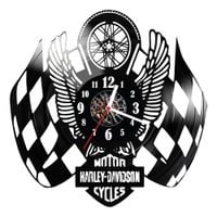 Zegar ścienny z płyty winylowej Harley Davidson 561.14