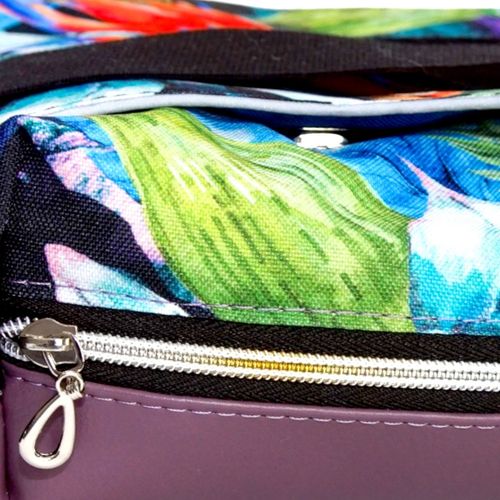 Torebka Na Ramię z Motywem Papugi i Fioletową Ekoskórą – Handmade na Arena.pl