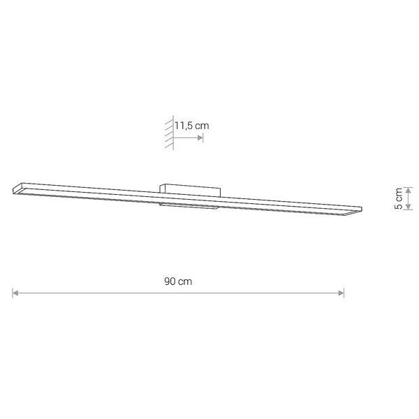 Łazienkowa LAMPA ścienna LATH LED 8175 Nowodvorski metalowa OPRAWA kinkiet LED 16W 4000K listwa na lustro IP44 chrom zdjęcie 4