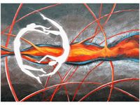 50X70CM TANIEC PŁOMIENIACH OBRAZ POKOJU DREWNINE