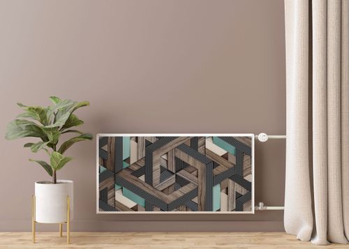 Mata MAGNETYCZNA Na Kaloryfer Abstrakcja Imitacja Drewna 100cm x 60cm na Arena.pl