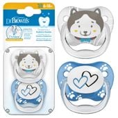 DR BROWN'S Smoczek uspokajający PreVent MOTYL 6-12m 2-pak kolor niebieski