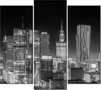 90 80CM OBRAZ T3 ELEM WARSZAWA NOCĄ DRUK ŚCIENNY
