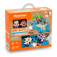 MARIOINEX MINI WAFFLE CITY WYSPA SKARBÓW MIĘKKIE KLOCKI 148 EL.+ 2 FIGURKI