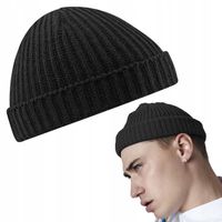 MODNA CZAPKA DOKERKA DOCKER ZŁODZIEJKA czarna