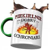 Kubek Zielony Ochroniarza Piekielnie Dobry Z Nadrukiem Ze Zdjęciem
