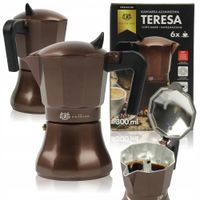 KAWIARKA ALUMINIOWA ZAPARZACZ DO KAWY KAFIETERKA WŁOSKA MOKA NA 6 FILIŻANEK