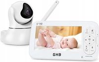 2 x Niania Elektroniczna z Kamerą 5' LCD 2xZOOM HD na żywo tryb nocny GHB